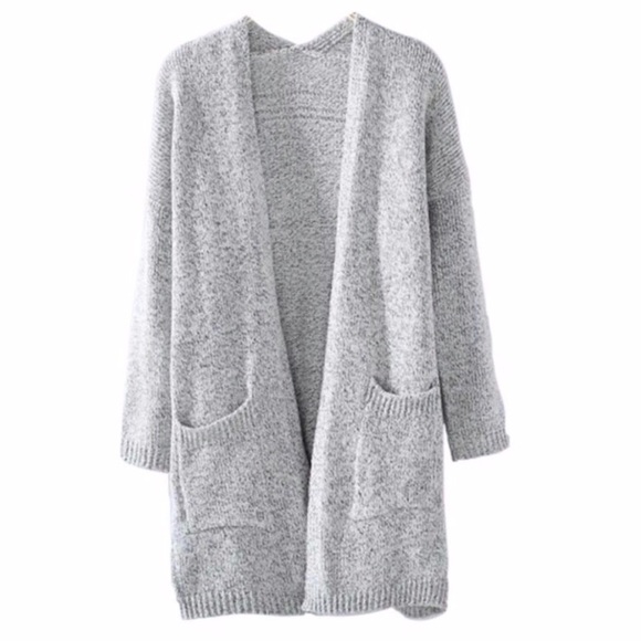 ✨HP!✨Marled Gray Sweater Cardigan✨ - Picture 2 of 6